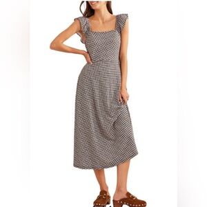 BODEN Cotton Blend Sundress In Black Bloom Bud 12